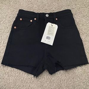 Black Levis Denim Shorts